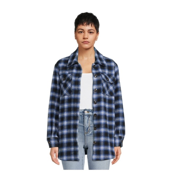 TIME and TRU Buttoned Down Jacket/Shirt SHACKET Size XL 16-18 Womens Woven New - Picture 3 of 9